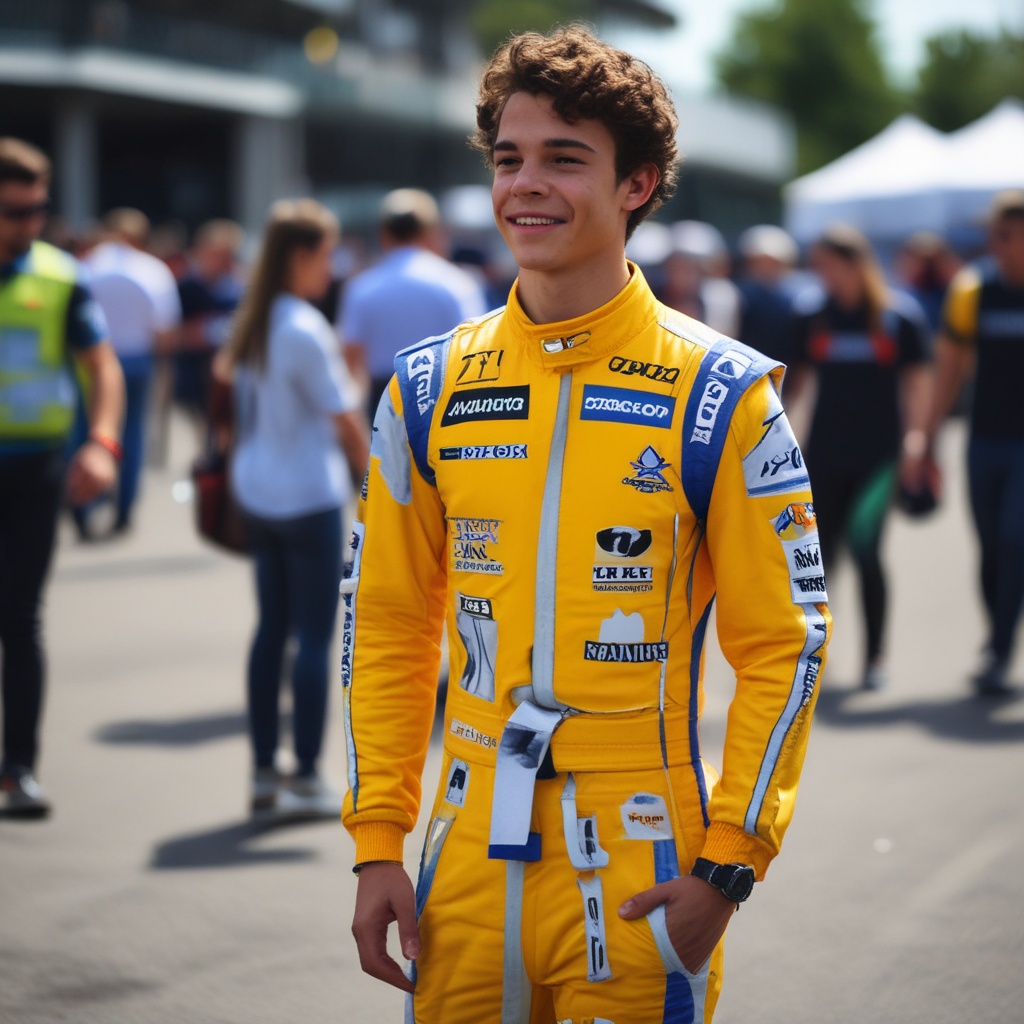 Lando Norris in the paddock